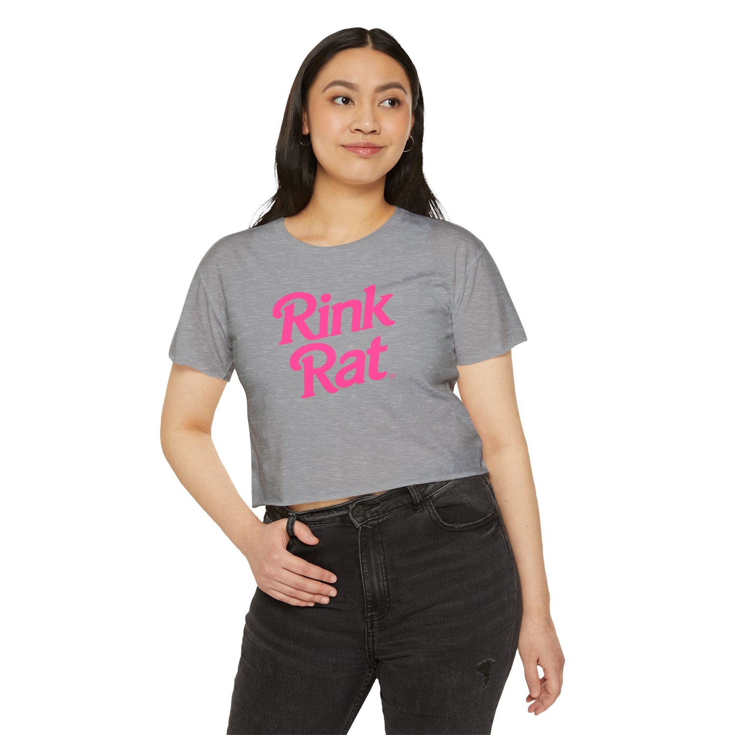 Barbiecore Rink Rat Cropped Festival Tee
