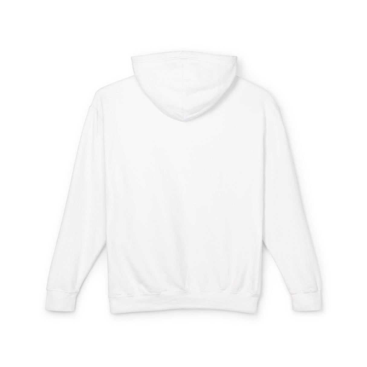 White hoodie on a light gray background