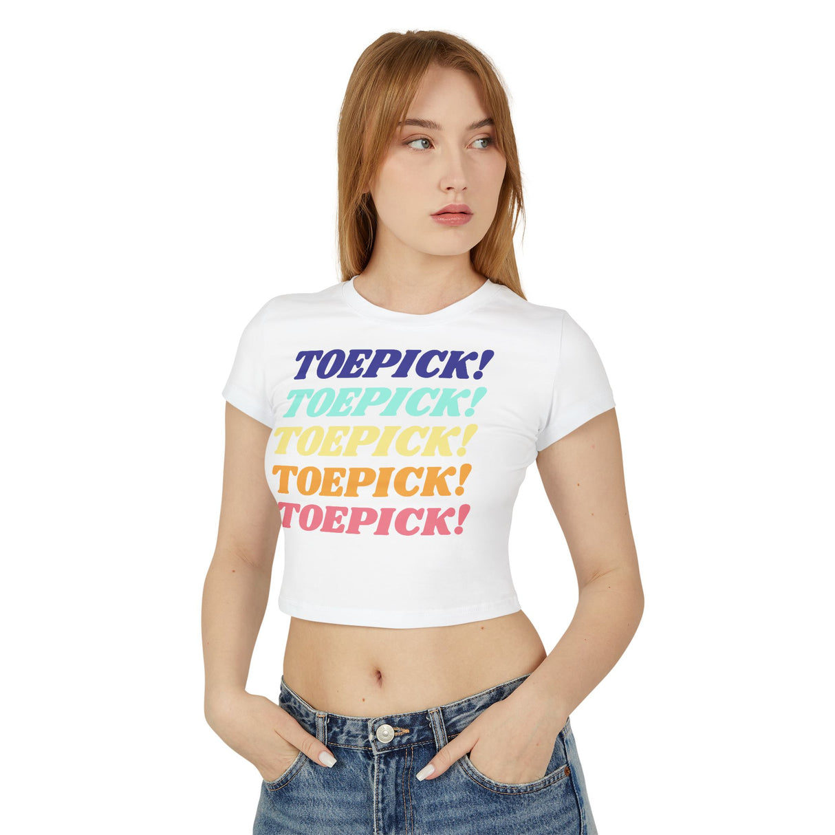 Toepick! Women's Baby Tee - Adults Skate Too LLC