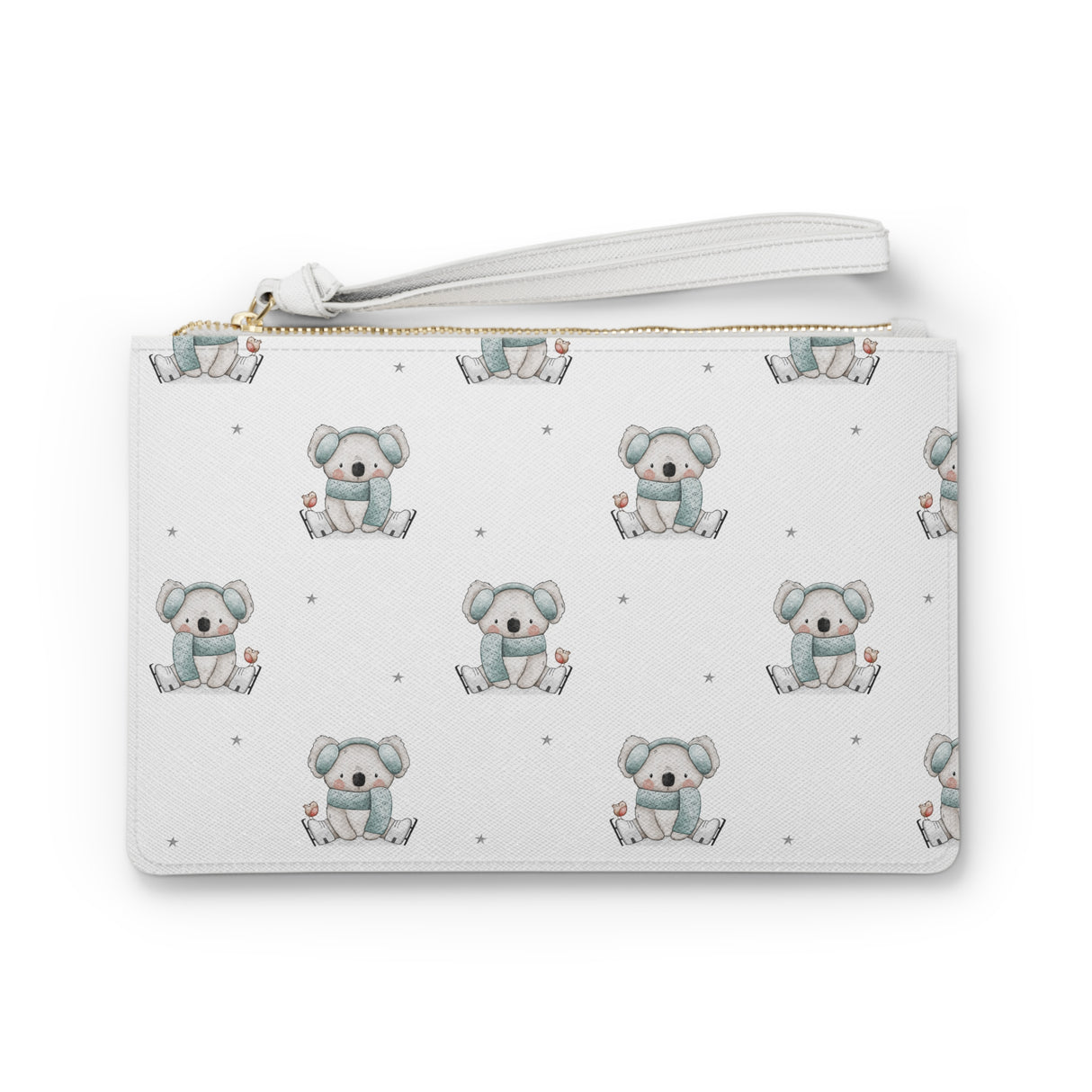 Koala On Ice Zip Clutch