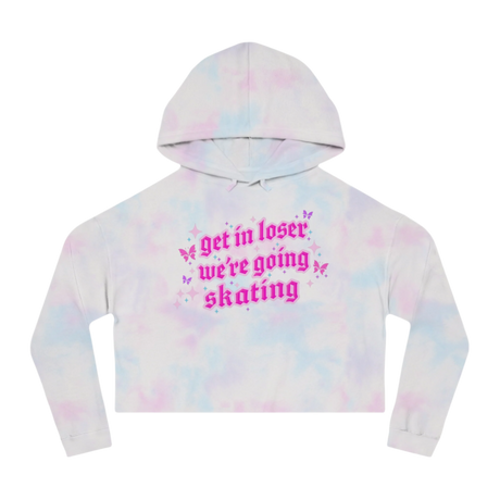 Get In Loser We're Going Skating Cropped Hoodie - Adults Skate Too LLC