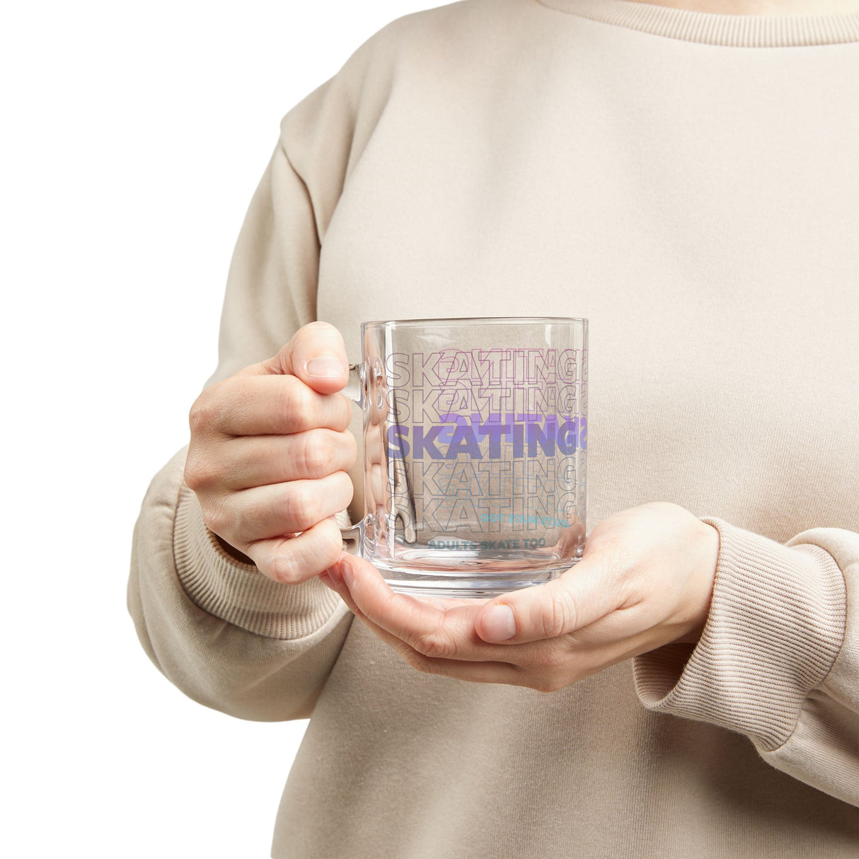 SKATING Glass Mug