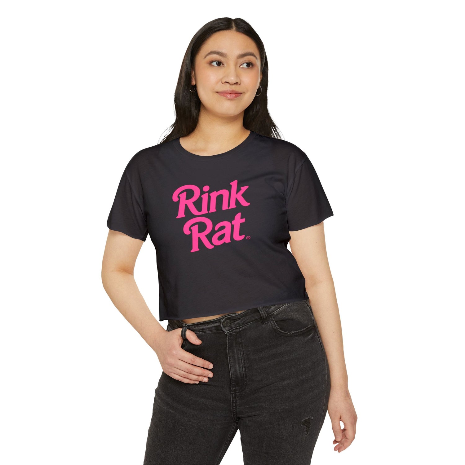 Barbiecore Rink Rat Cropped Festival Tee