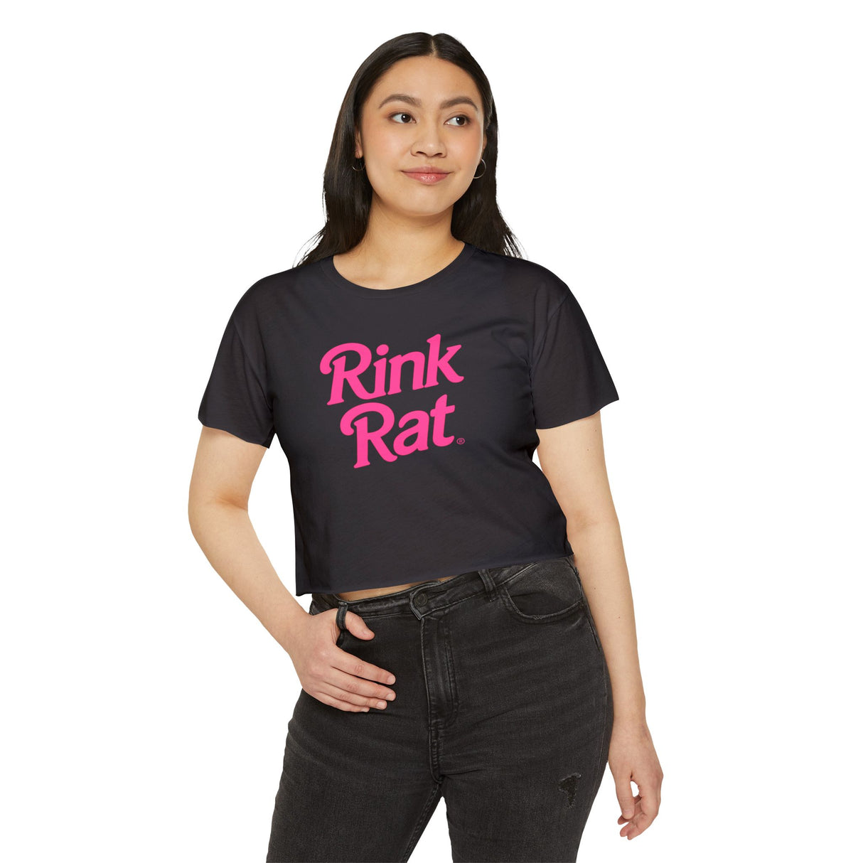 Barbiecore Rink Rat Cropped Festival Tee