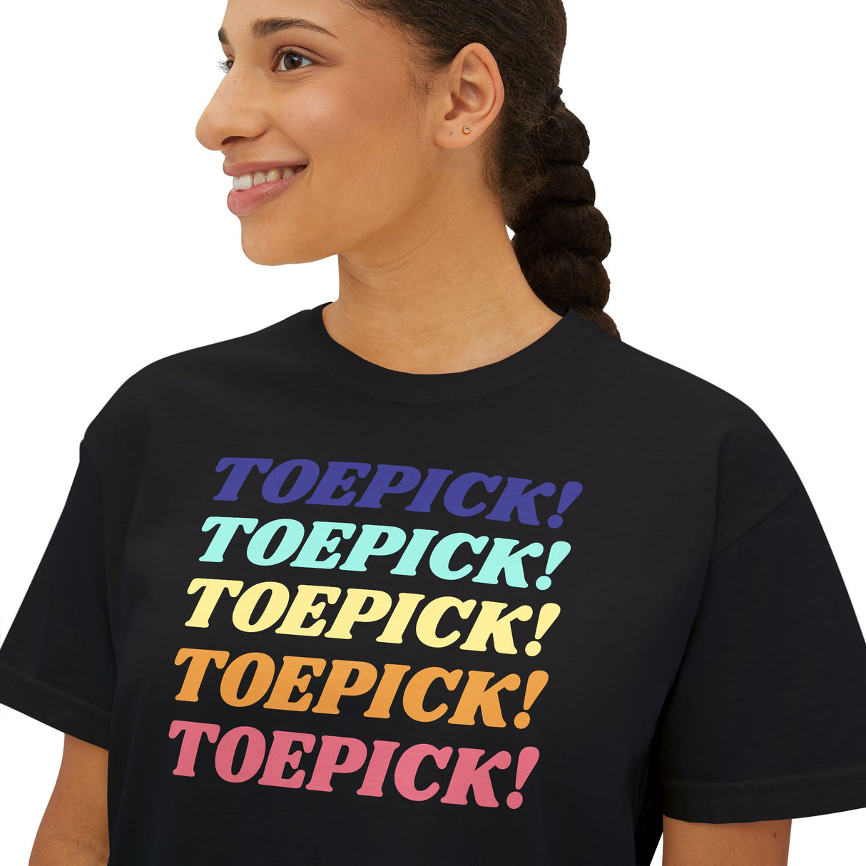 Toepick! Women's Boxy Tee - Adults Skate Too LLC