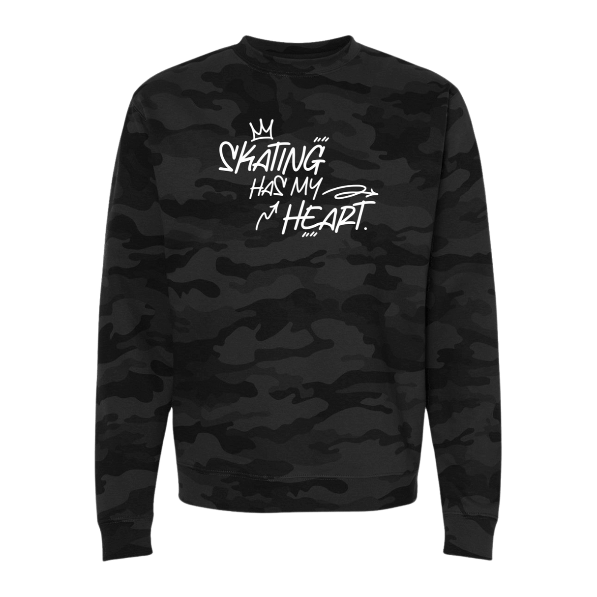 Skating Has My Heart Camo Sweatshirt