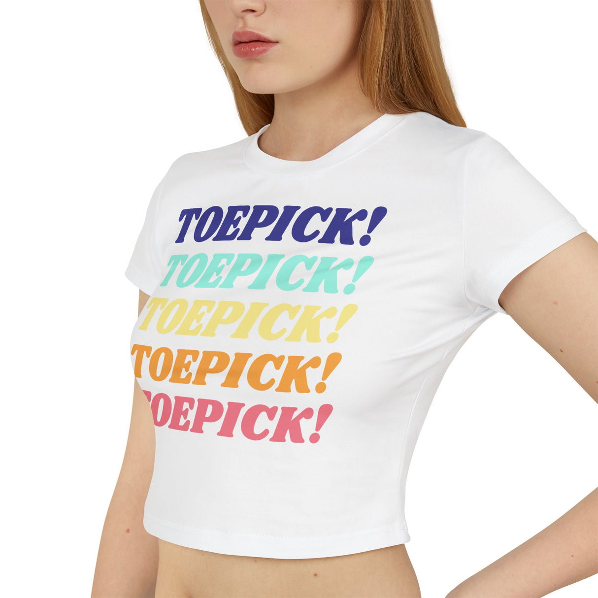 Toepick! Women's Baby Tee - Adults Skate Too LLC