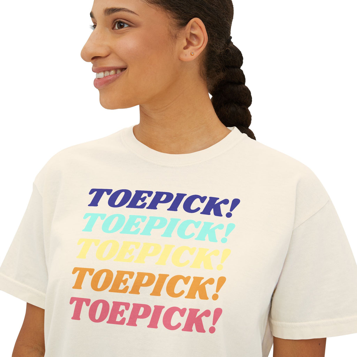 Toepick! Women's Boxy Tee - Adults Skate Too LLC