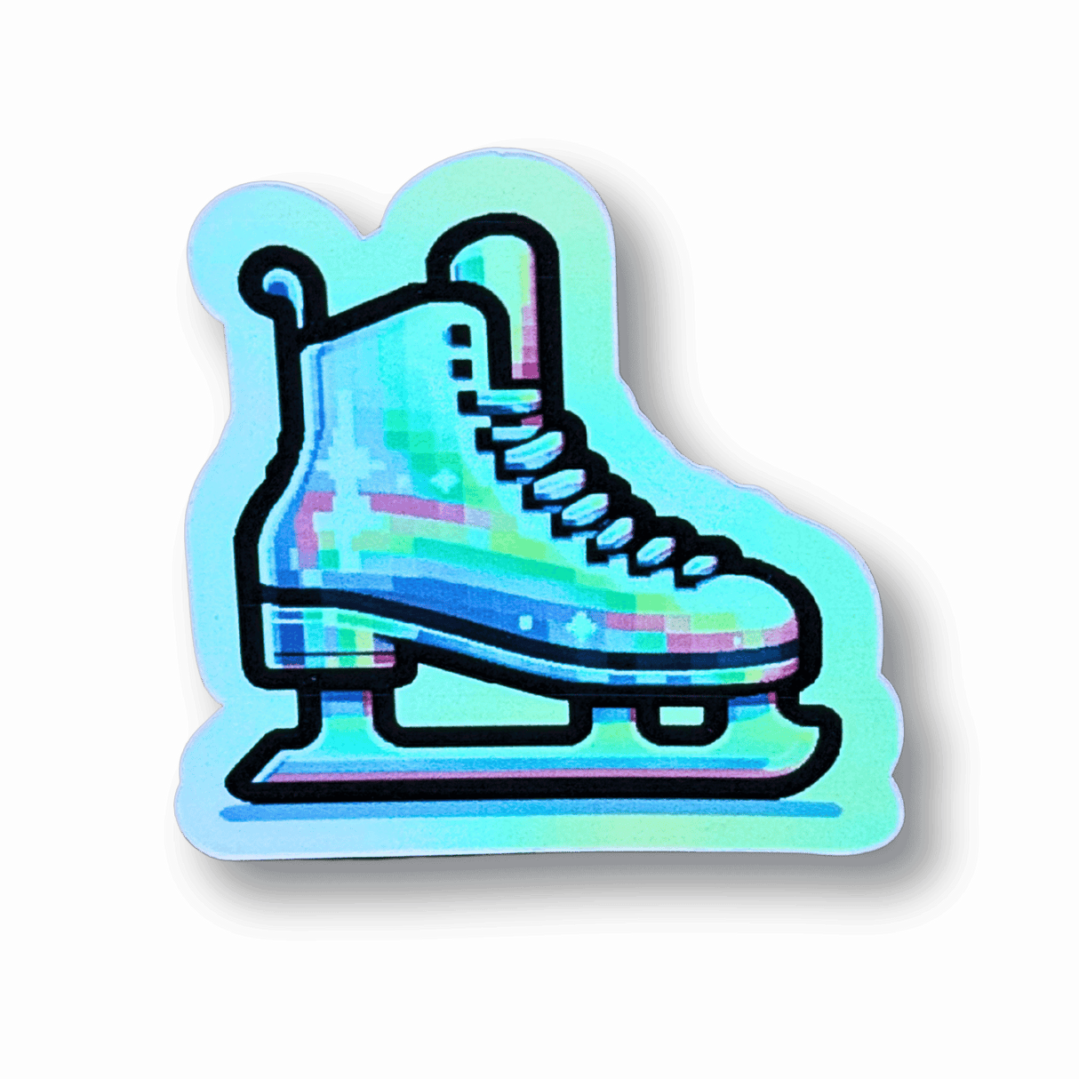 Pixel Skate Holographic Sticker