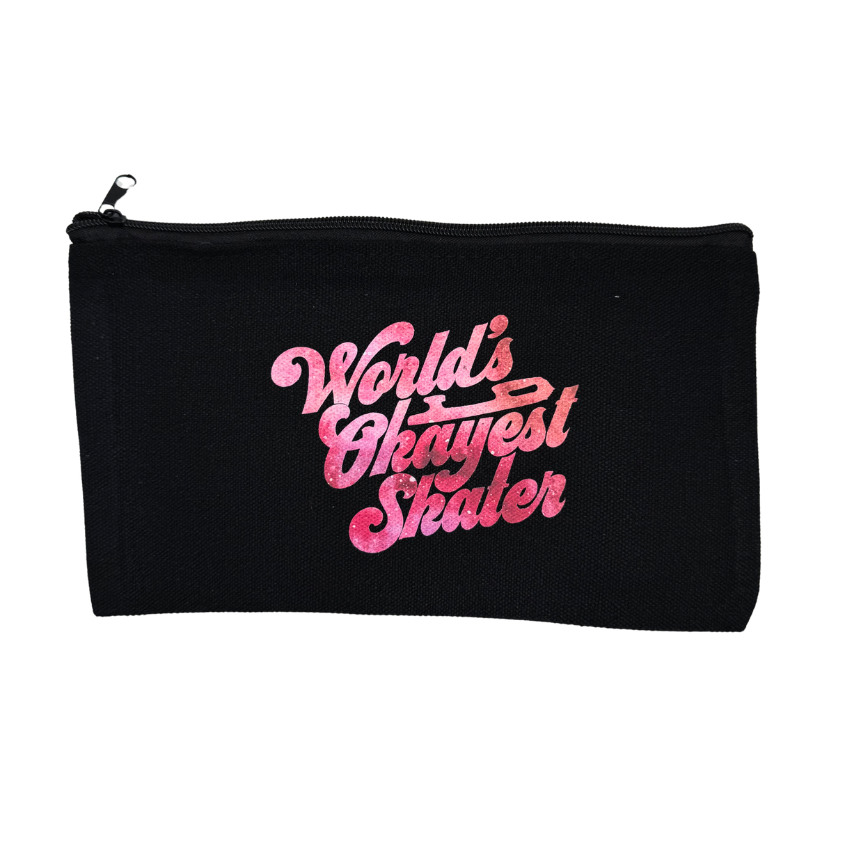 World's Okayest Skater Zip Pouch - Space Glow in the Dark - Adults Skate Too LLC
