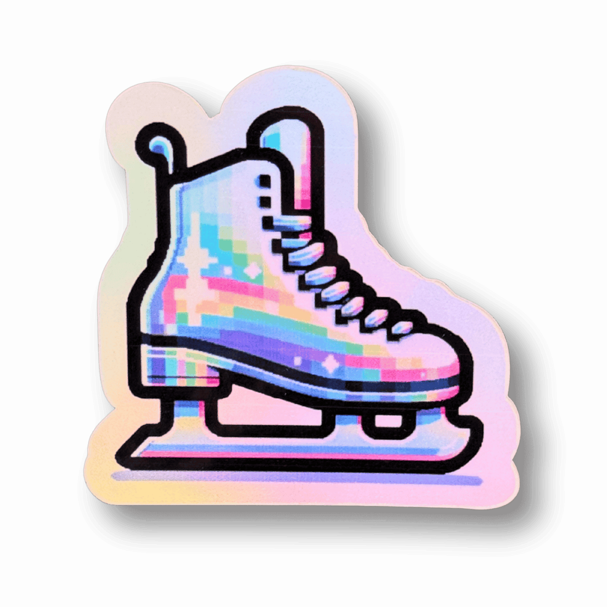 Pixel Skate Holographic Sticker