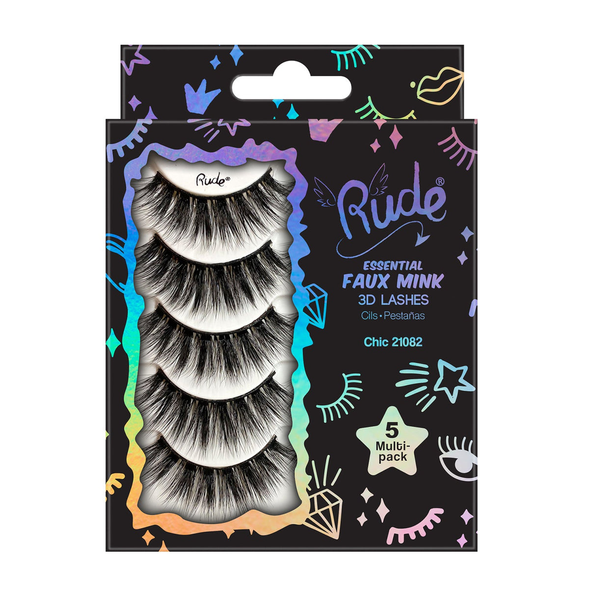 Essential Faux Mink 3D Lashes 5 Multi-Pack