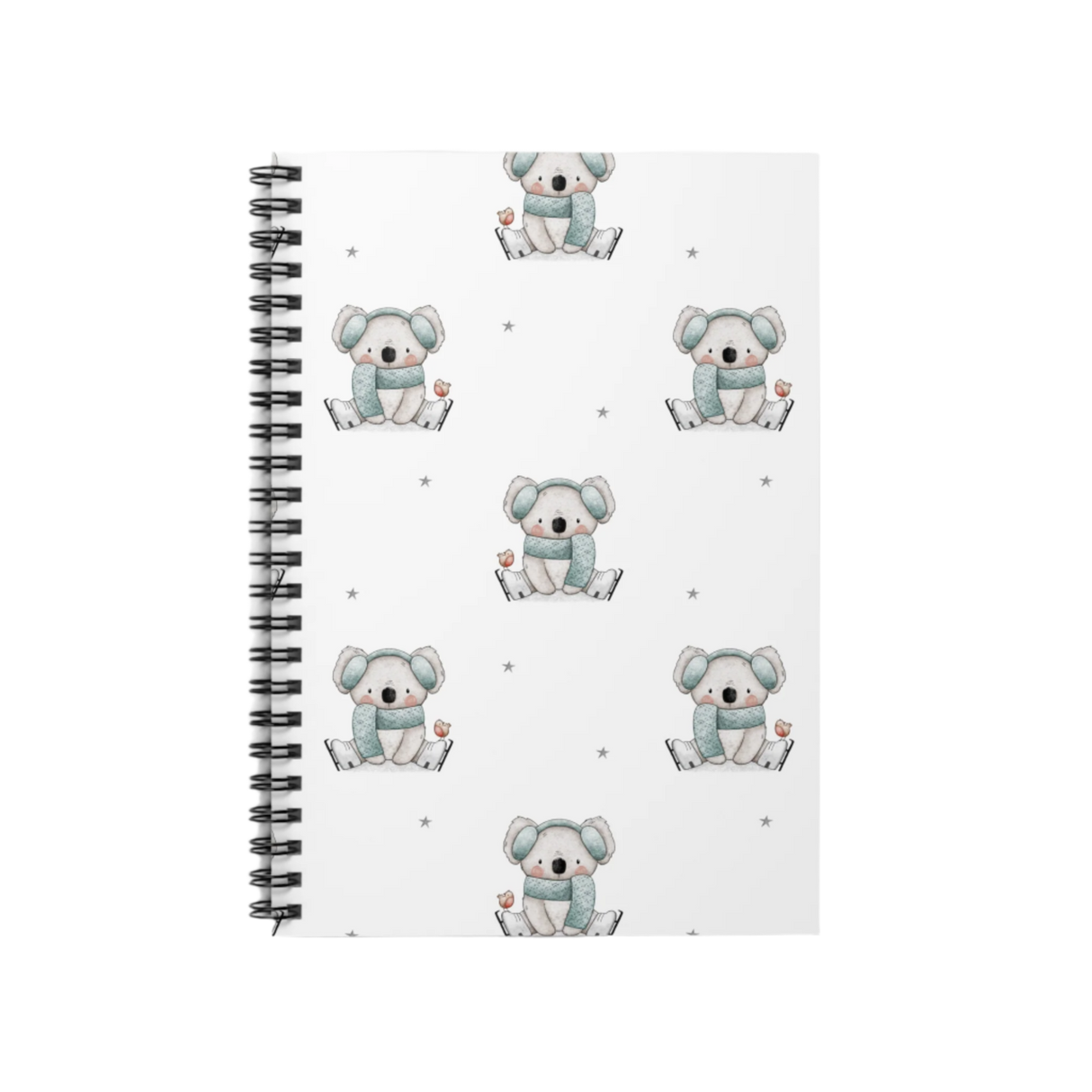 Koala On Ice Spiral Notebook