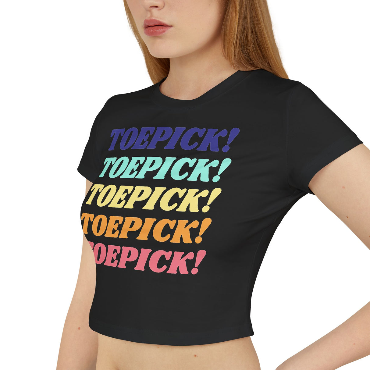 Toepick! Women's Baby Tee - Adults Skate Too LLC