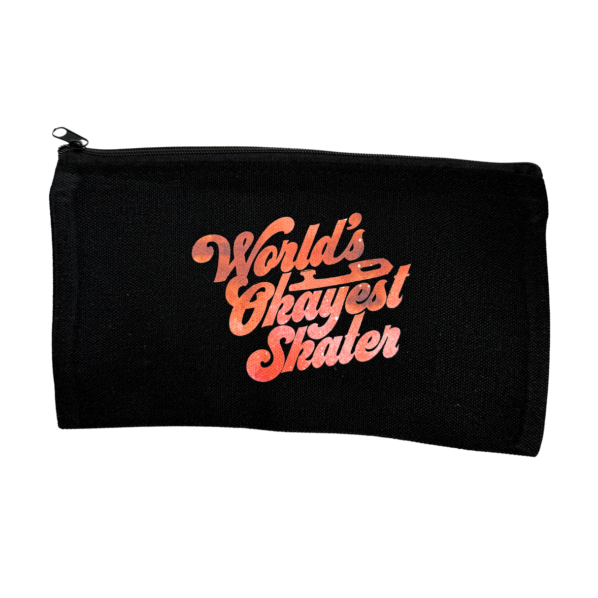 World's Okayest Skater Zip Pouch - Space Glow in the Dark - Adults Skate Too LLC