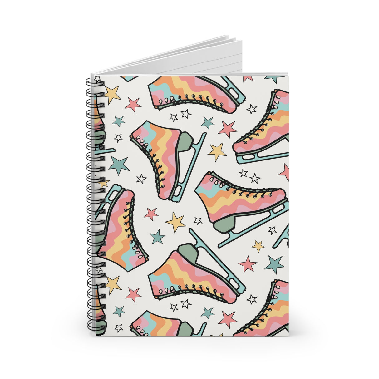 Skate The Rainbow Spiral Notebook