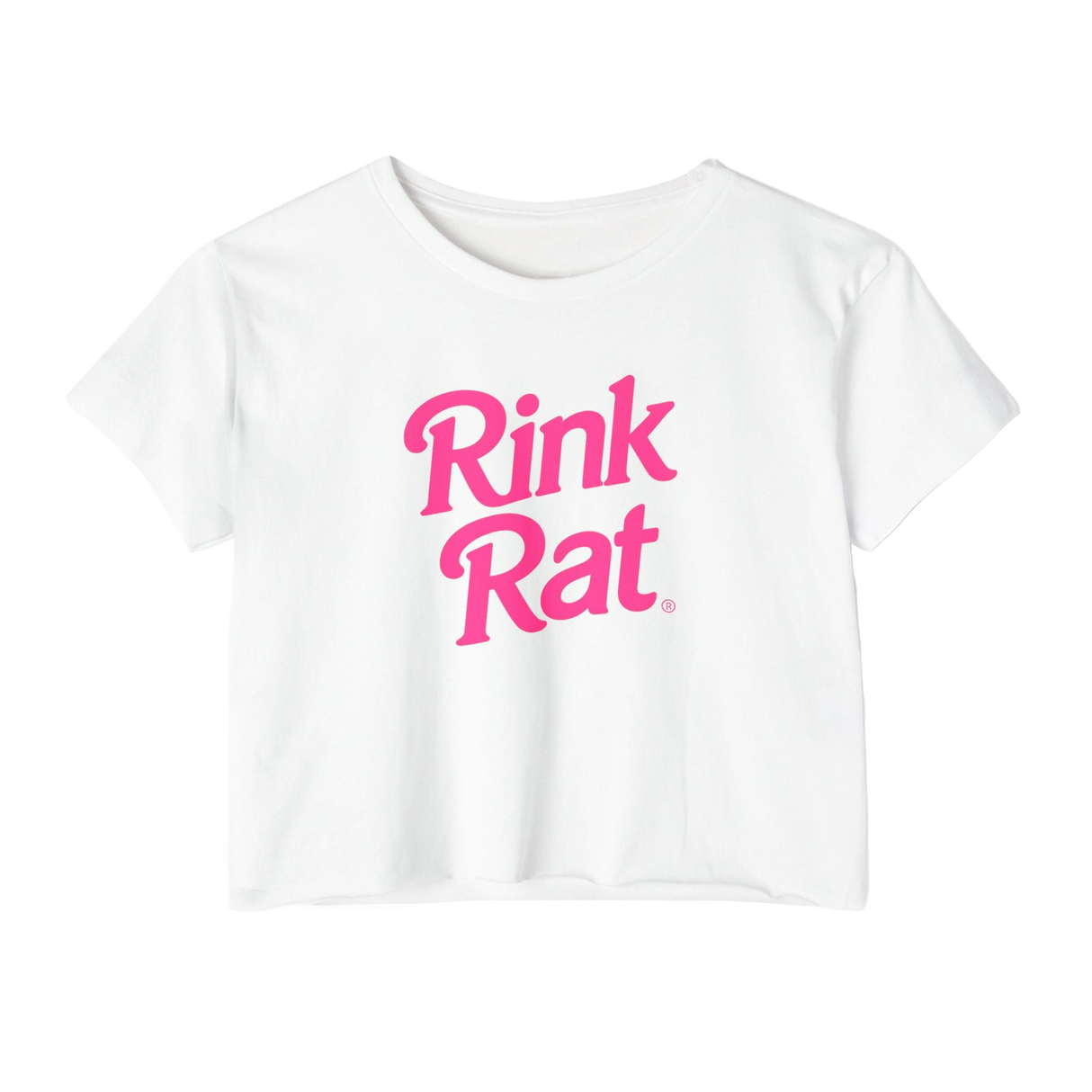 Barbiecore Rink Rat Cropped Festival Tee