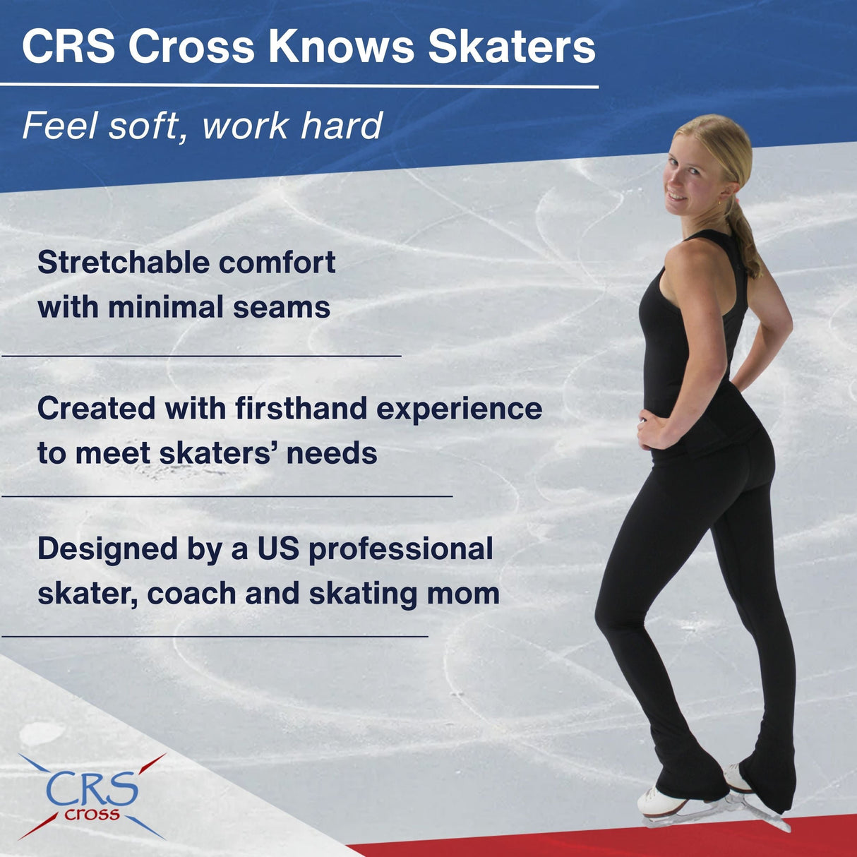 CRS Cross Ice Skating Tank Top. Racerback Full Length Athletic Shirt.
