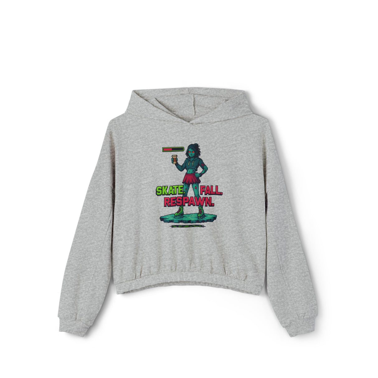 Skate. Fall. Respawn. Cinched Hoodie