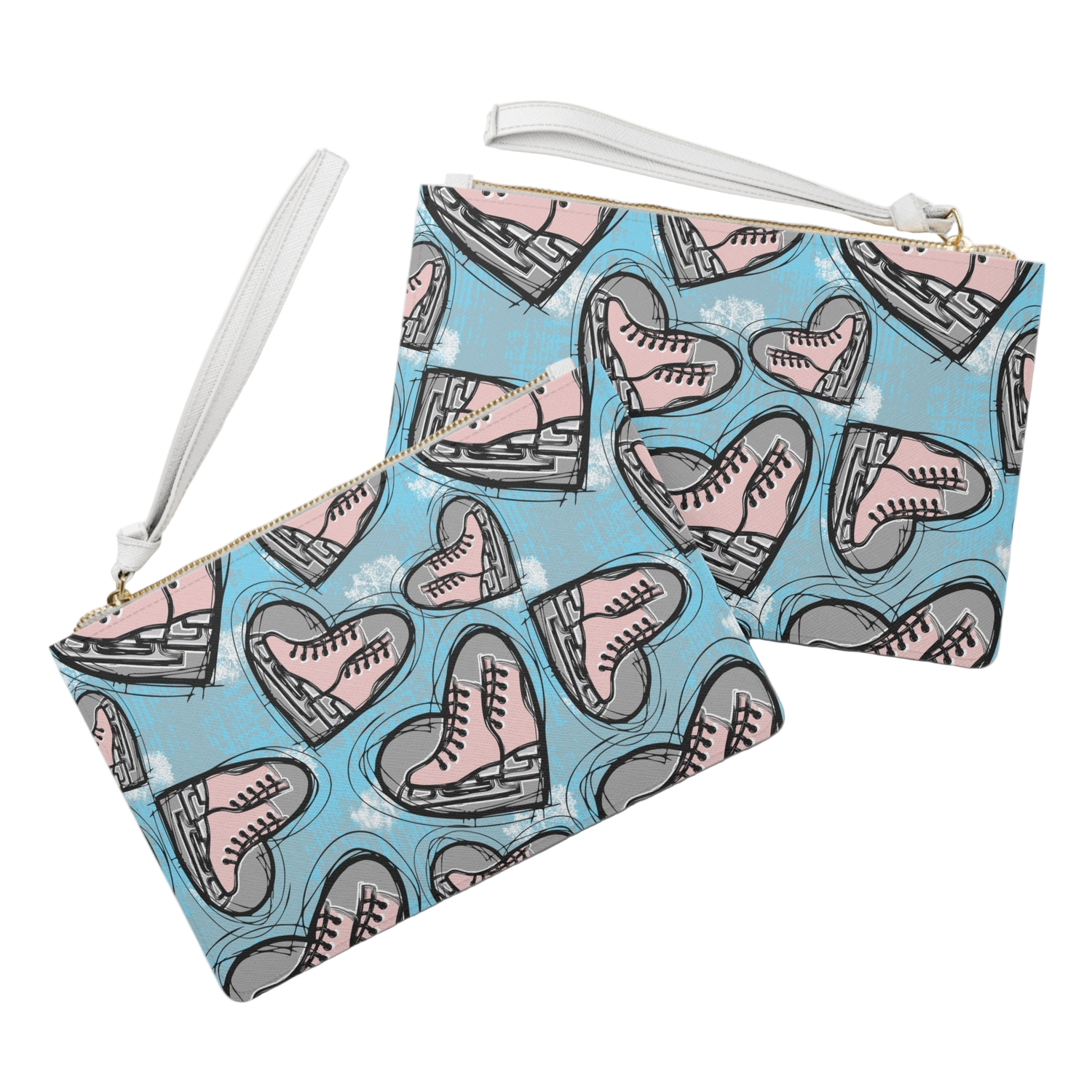 Sketched Skates Clutch Bag