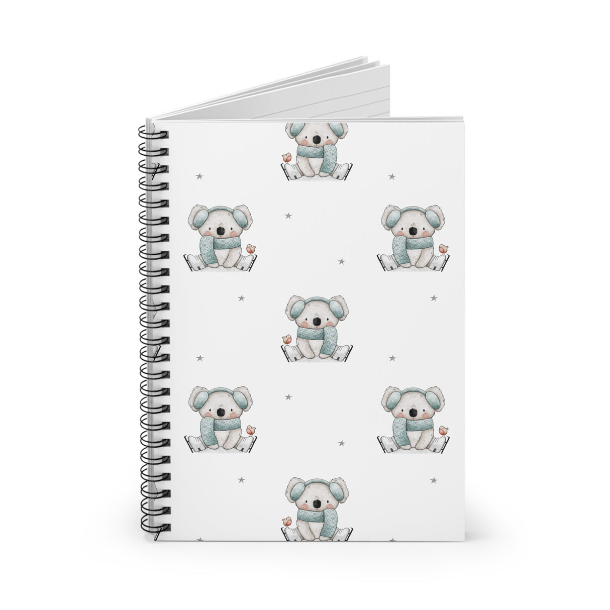 Koala On Ice Spiral Notebook