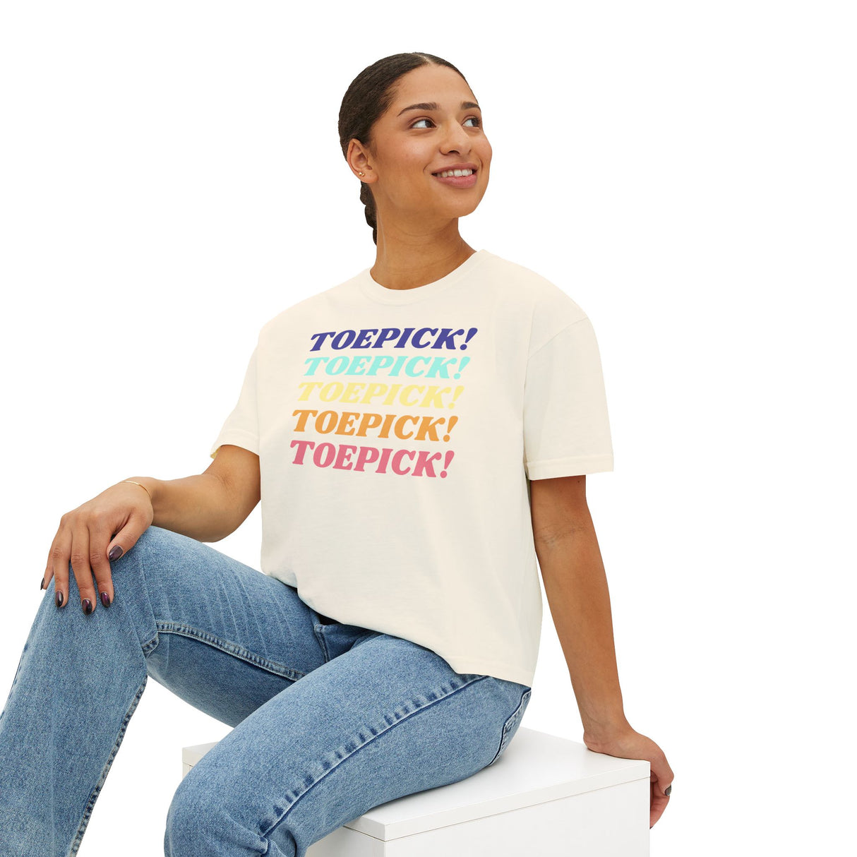 Toepick! Women's Boxy Tee - Adults Skate Too LLC