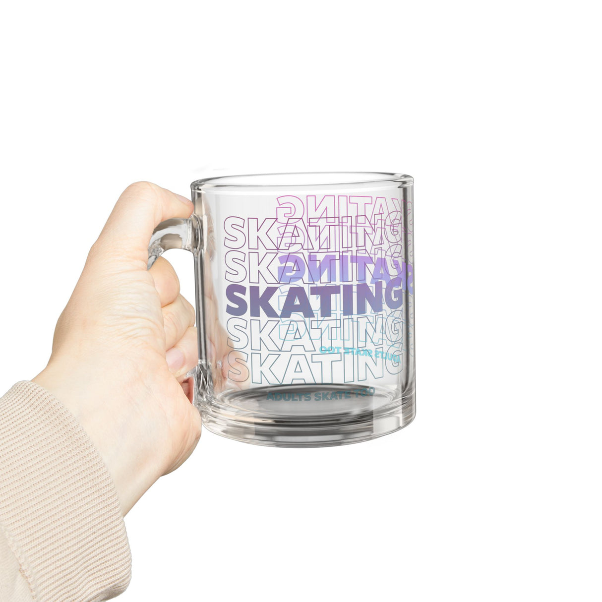 SKATING Glass Mug