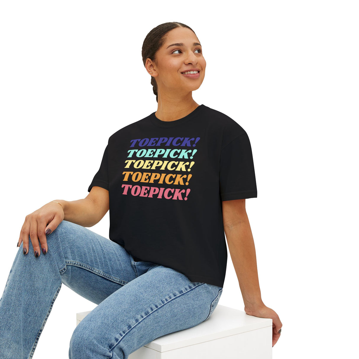 Toepick! Women's Boxy Tee - Adults Skate Too LLC