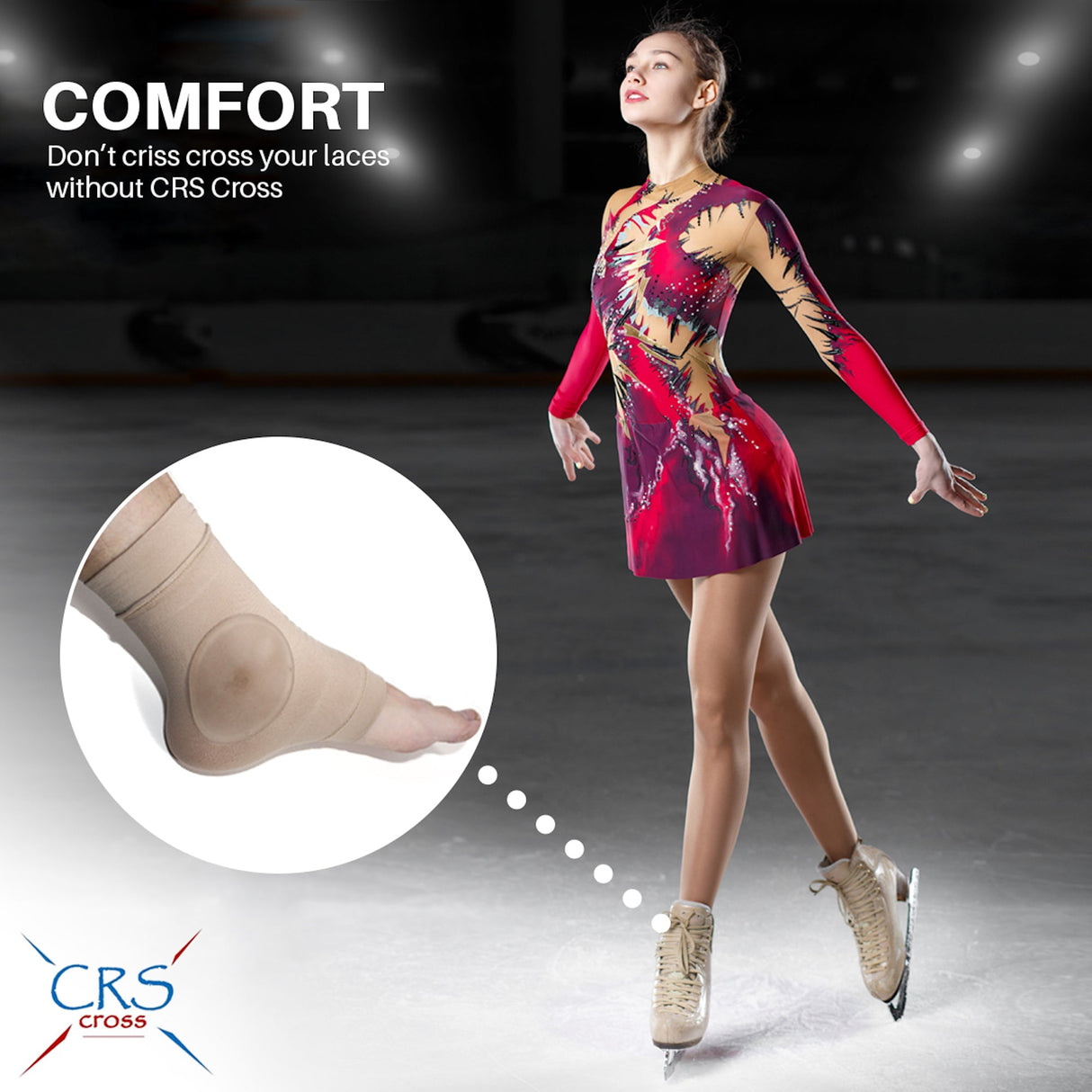 CRS Cross Ankle Malleolar Gel Sleeves - Premium Ankle Padded Skate Sock
