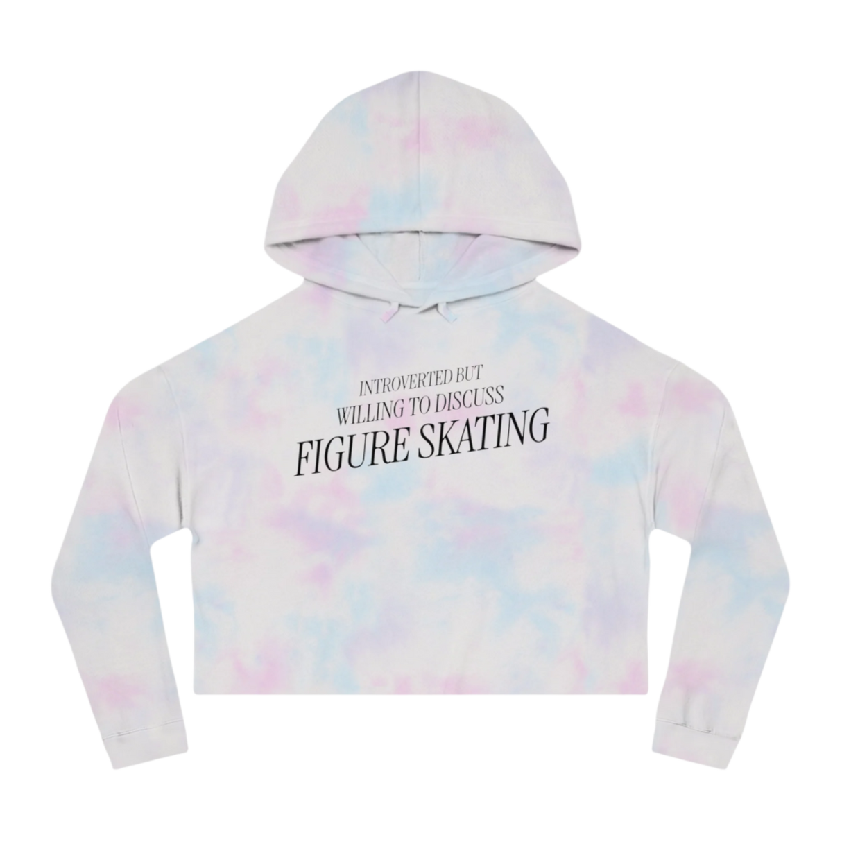 Introverted But Willing to Discuss Figure Skating Cropped Hoodie - Adults Skate Too LLC
