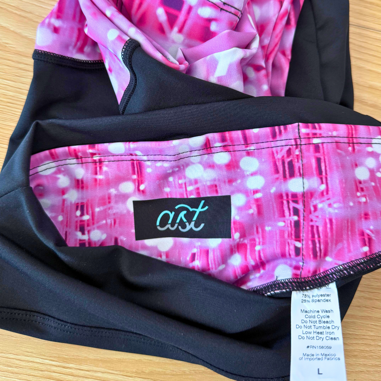 AST Compression Leggings - Pink Rink Confetti - L