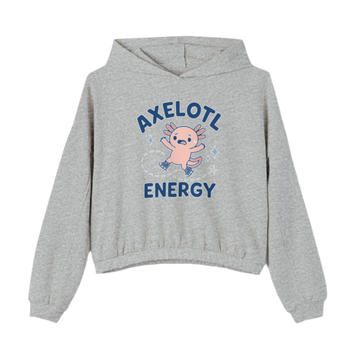 'Axelotl Energy' Women’s Cinched Bottom Hoodie - Adults Skate Too LLC