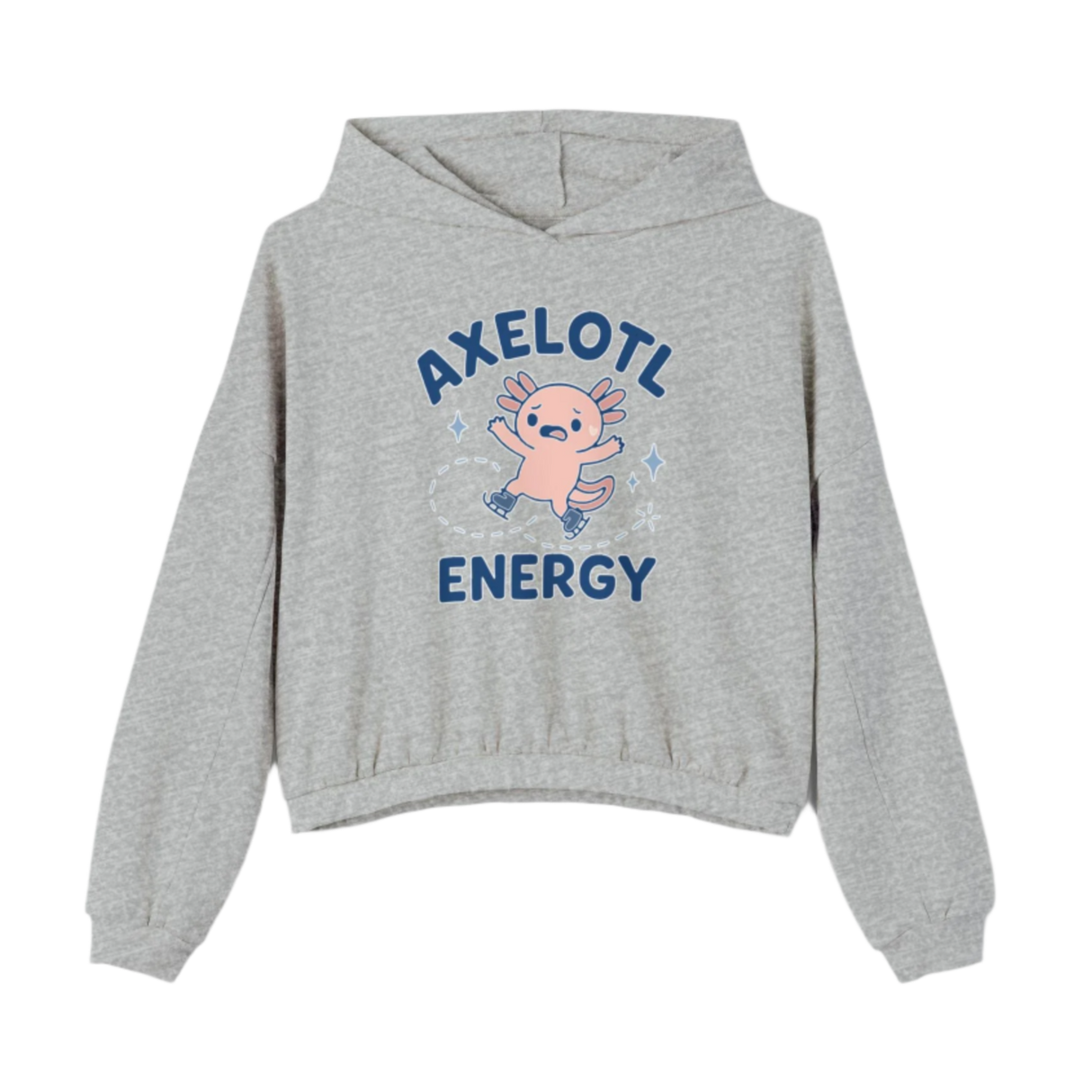 'Axelotl Energy' Women’s Cinched Bottom Hoodie - Adults Skate Too LLC