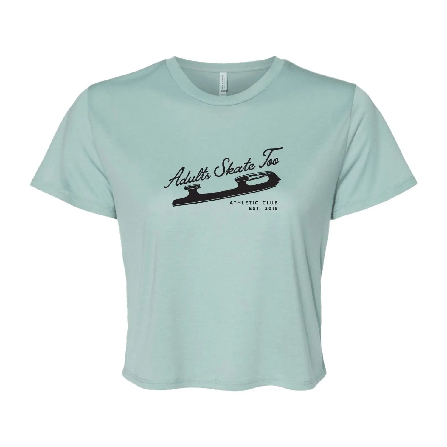 Athletic Club Women's Flowy Crop Tee Adults Skate Too LLC