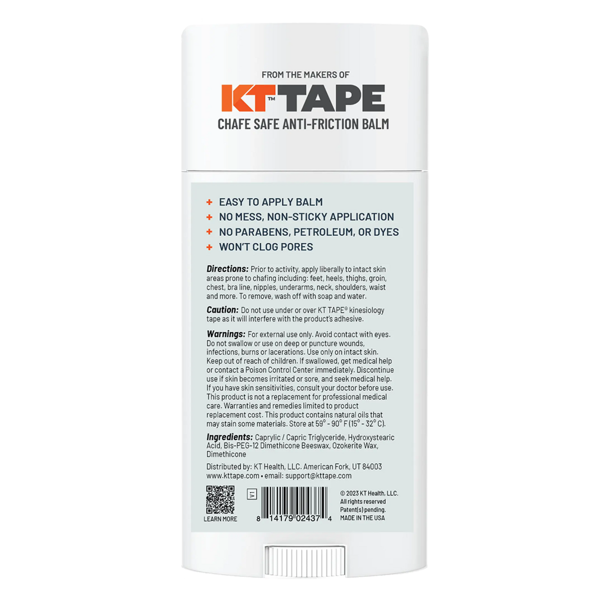KT Health Chafe Safe™ Anti-Friction Balm