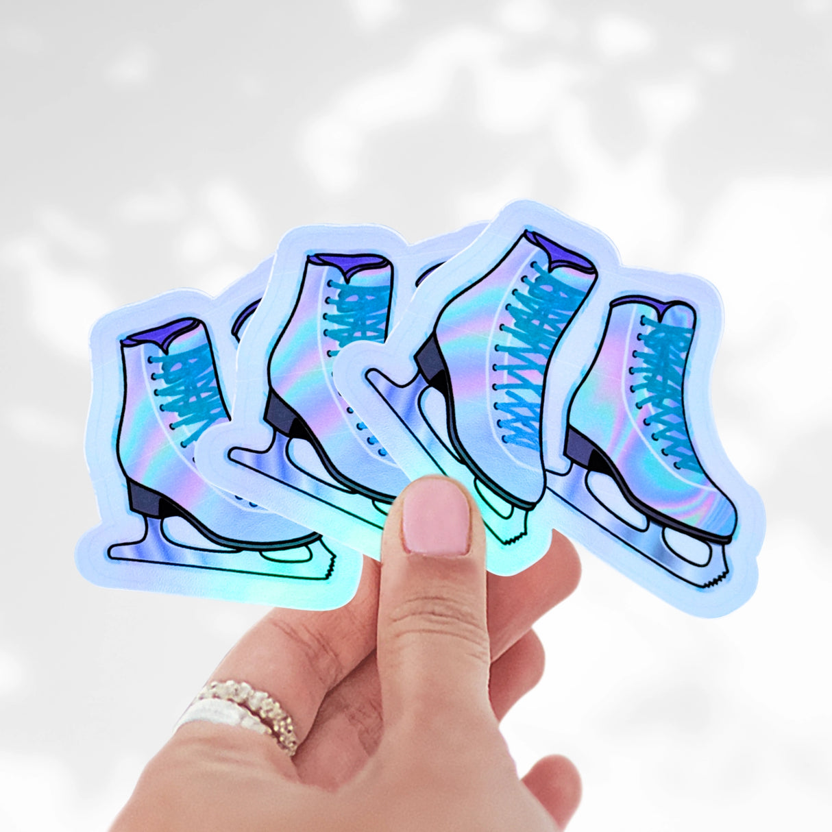 Oil Slick Skates Holographic Sticker