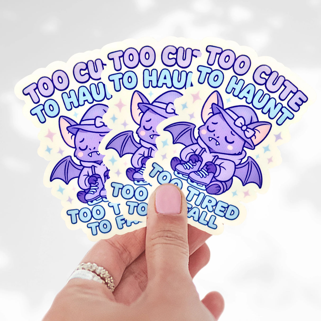 Too Cute to Haunt, Too Tired to Fall Sticker