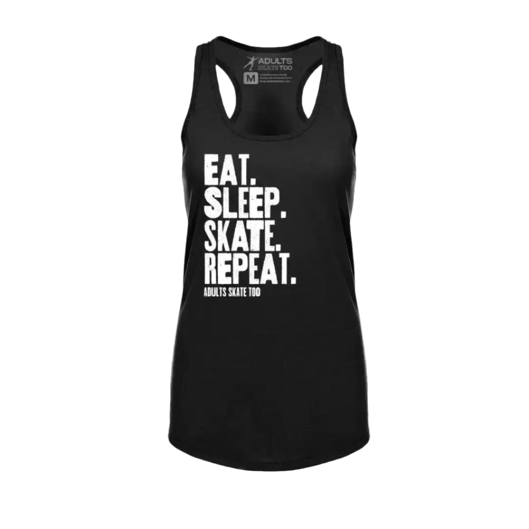 Eat Sleep Skate Repeat Racerback Tank