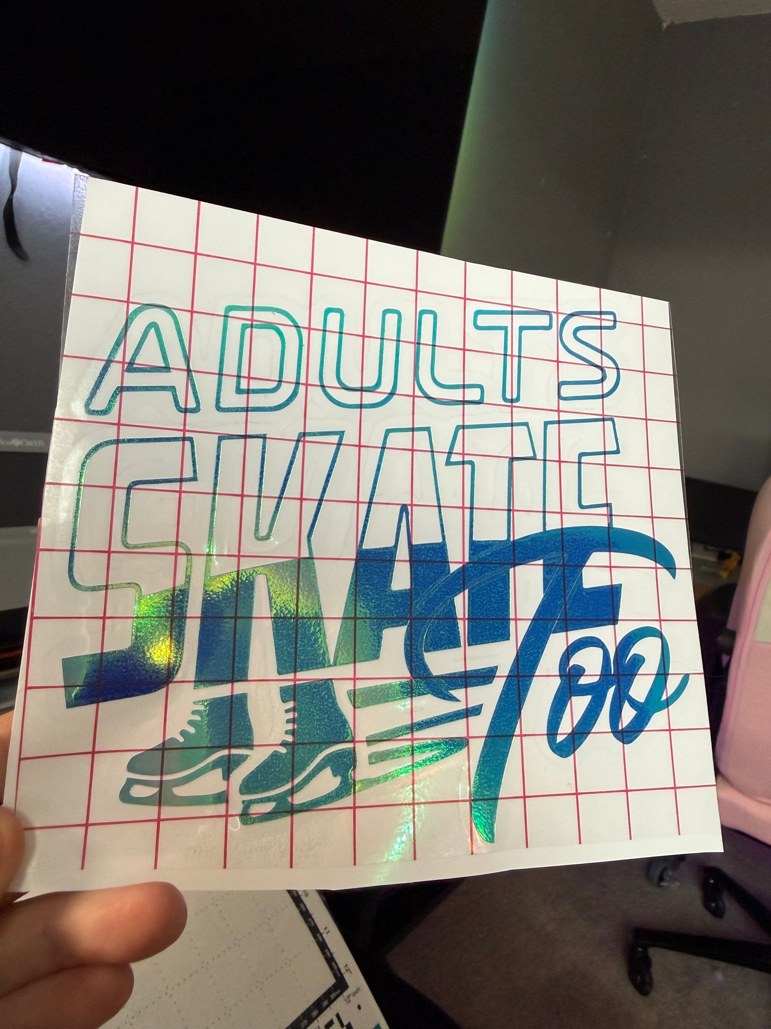 AST Retro Blue Opal Vinyl Decal