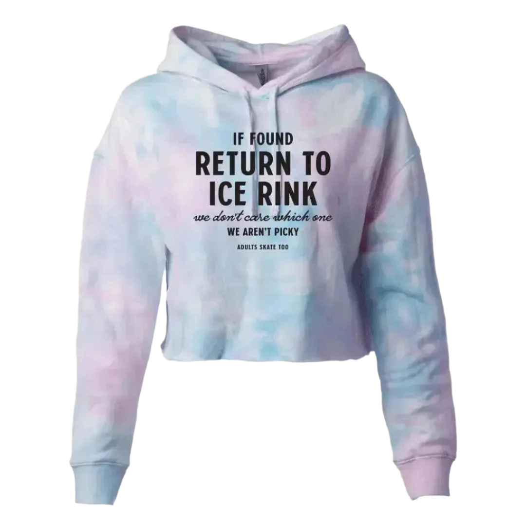 If Found Cotton Candy Hooded Crop - M