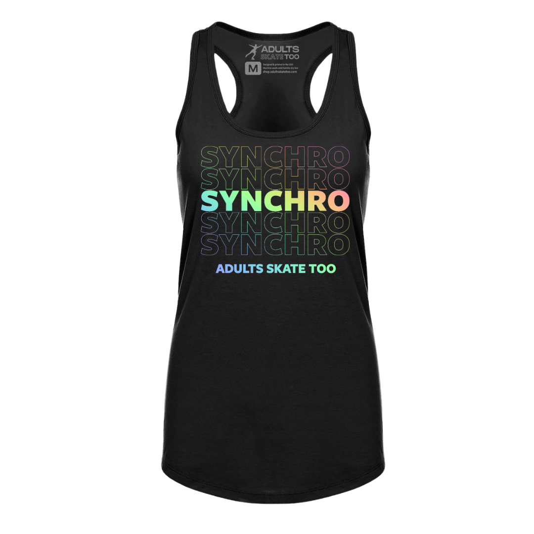 SYNCHRO Racerback Tank - Adults Skate Too LLC
