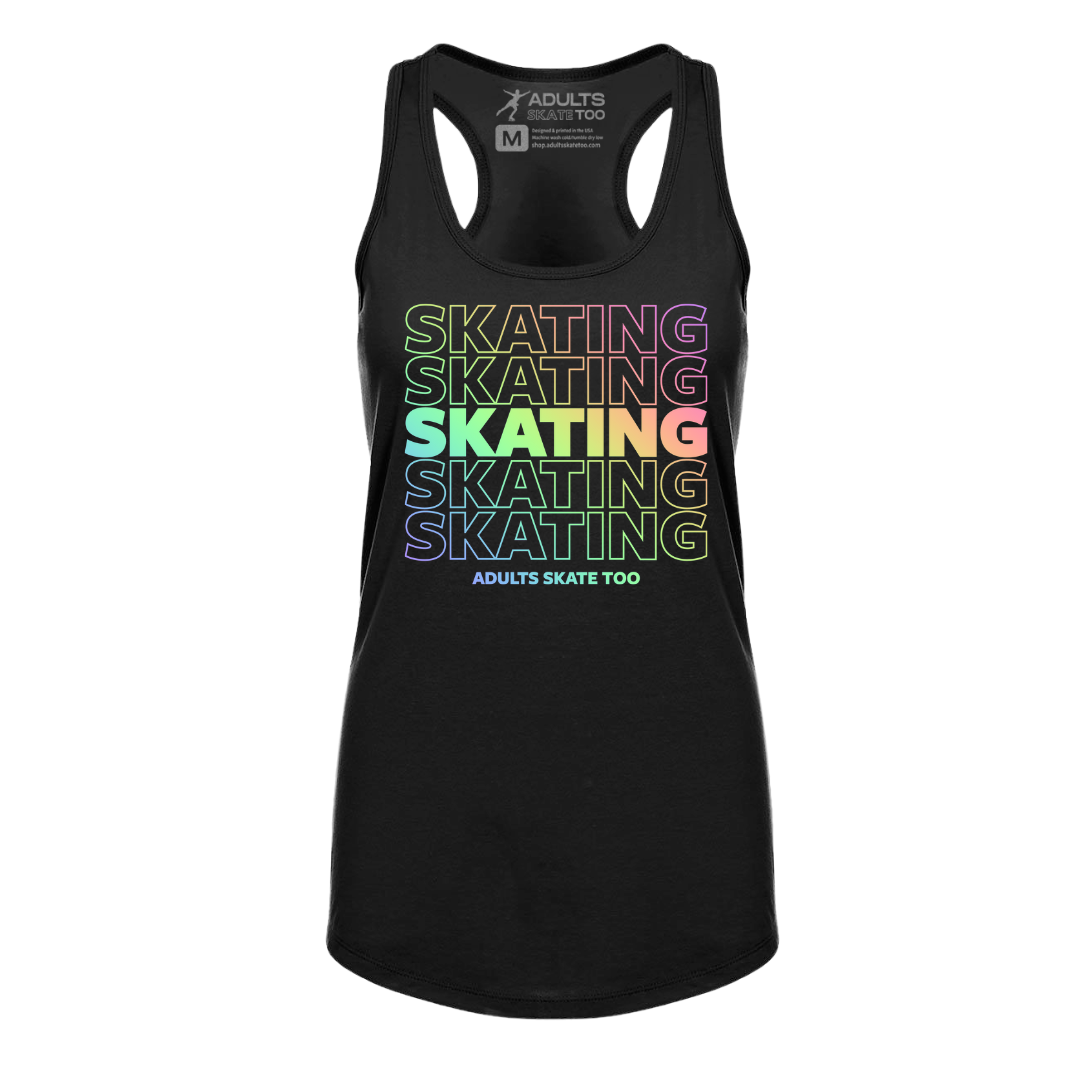 SKATING Racerback Tank - Adults Skate Too LLC