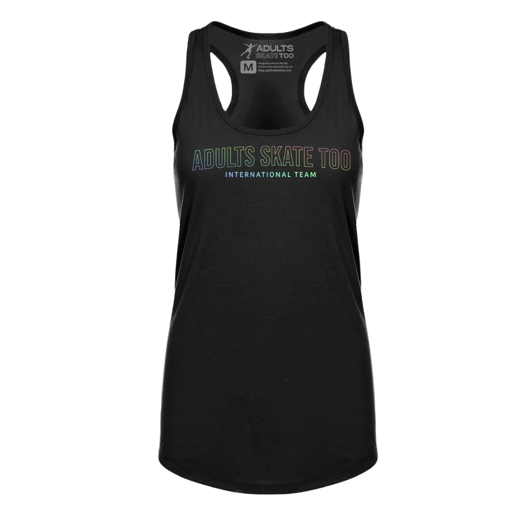 International Team Racerback Tank - Adults Skate Too LLC
