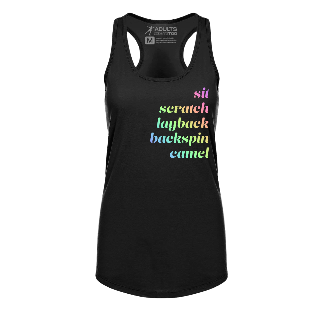 Spins Racerback Tank - Adults Skate Too LLC