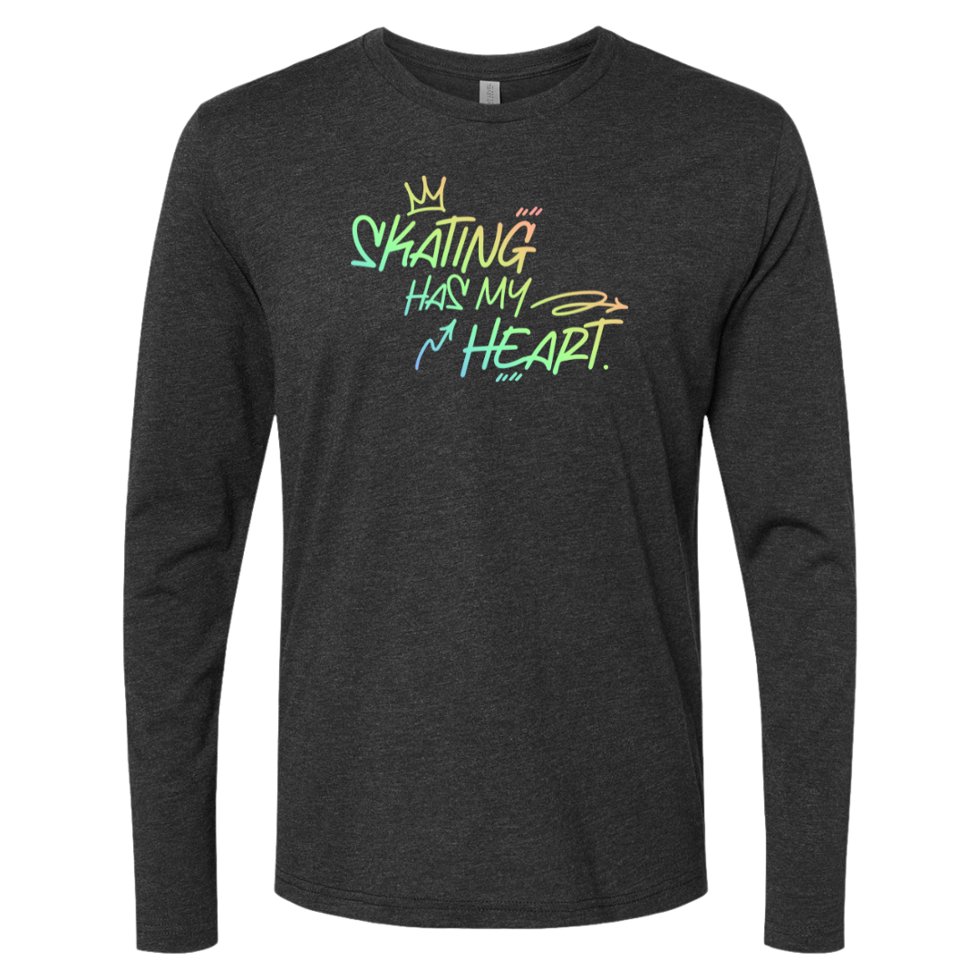 Skating Has My Heart Long Sleeve - Adults Skate Too LLC