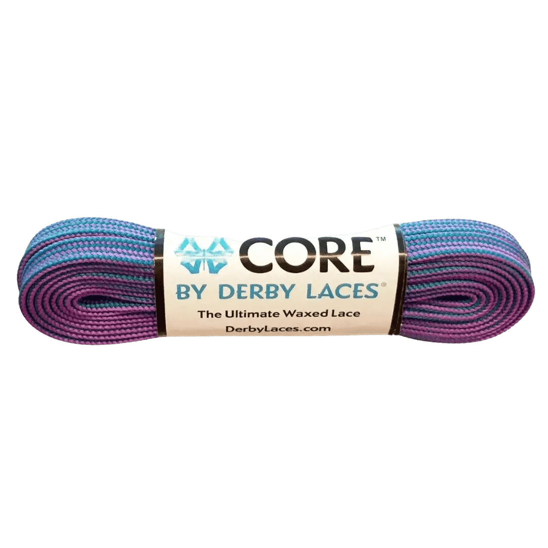 Purple and Teal Stripe CORE Laces
