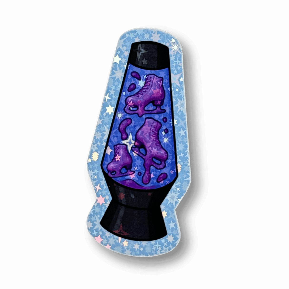 Cosmic Lava Lamp Skates Holographic Sticker