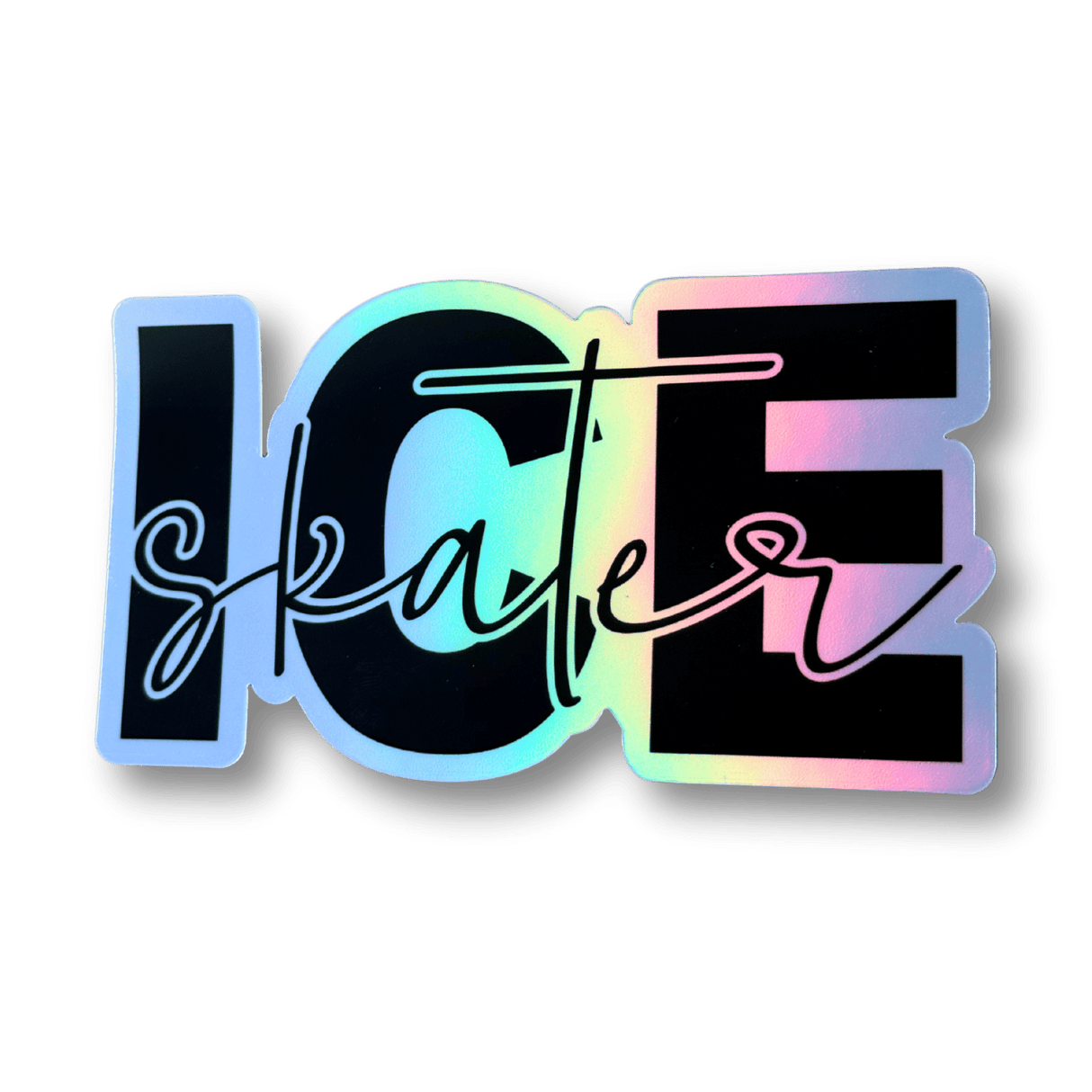 Ice Skater Holographic Sticker