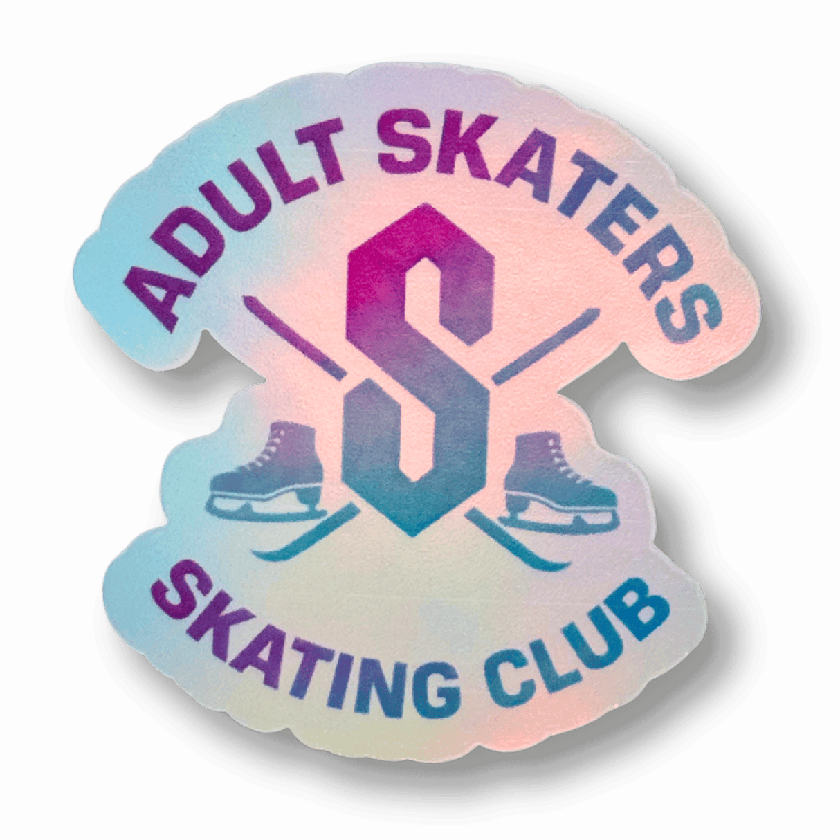 Adult Skaters Skating Club Holographic Sticker