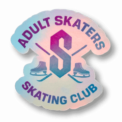 Adult Skaters Skating Club Holographic Sticker